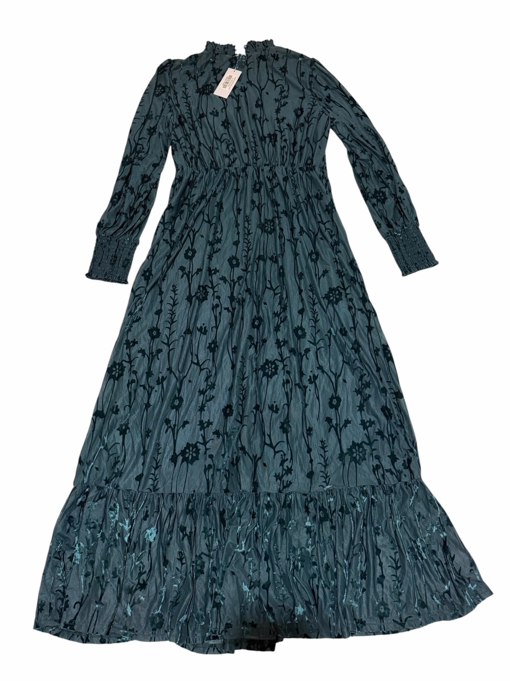 Baltic Born green Floral Puff-Sleeve Maxi Dress, NWT - Picture 14 of 15